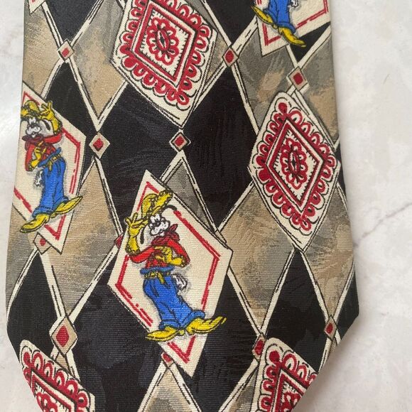 Disney Tigger & Goofy Men's Silk/Polyester Diamond/Golf Print Neck Tie 2 pcs - Picture 3 of 8